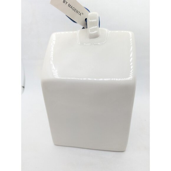 Rae Dunn PENTHOUSE Glossy White Square Ceramic Birdhouse New with tags - Picture 8 of 13